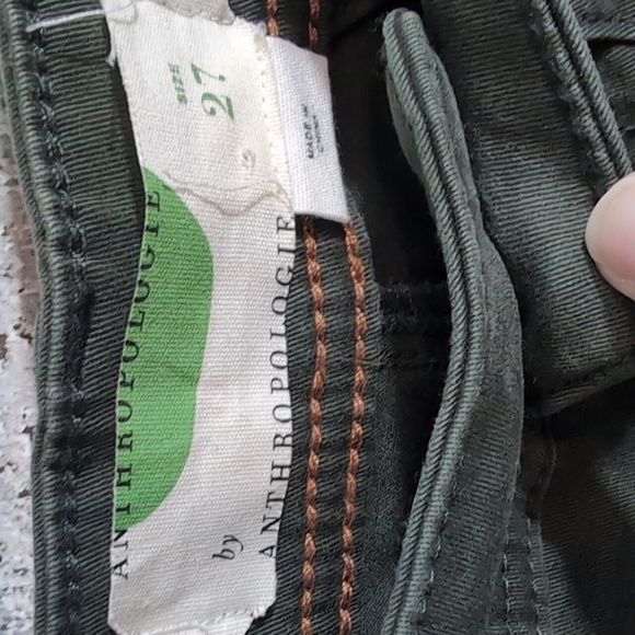 Anthro Skinny, Army Green, Utility pants, sz 27. - Picture 5 of 6